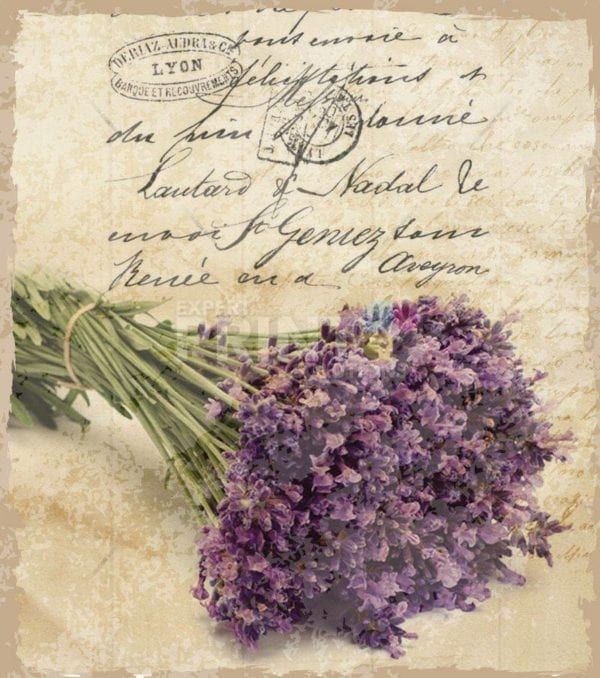 Vintage Lavender Design #3 Garden Flag
