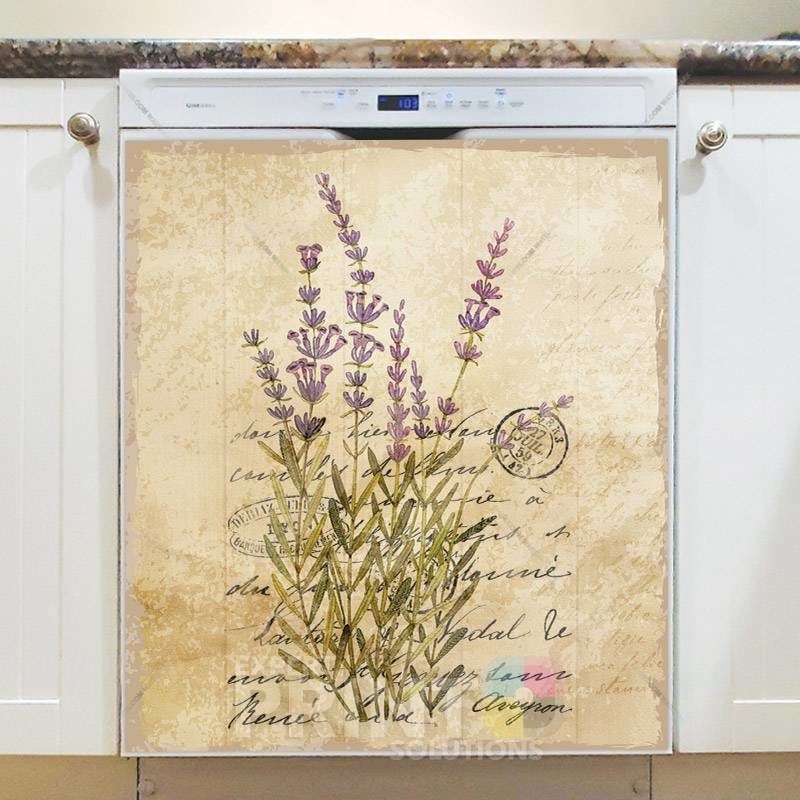 Vintage Lavender Design #5 Dishwasher Magnet
