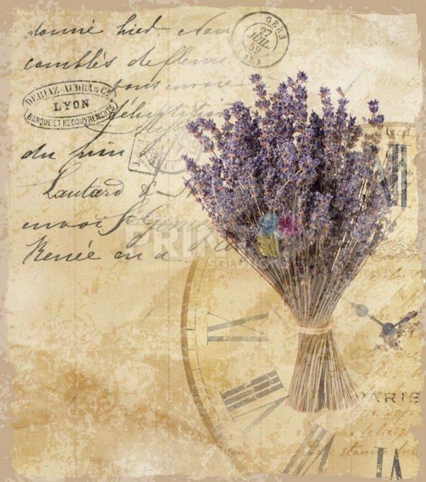 Vintage Lavender Design #7 Garden Flag