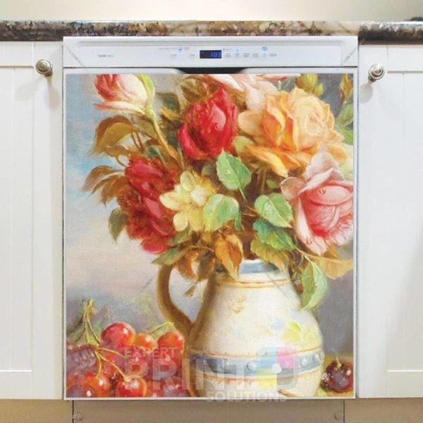 Victorian Roses and Cherries Dishwasher Magnet