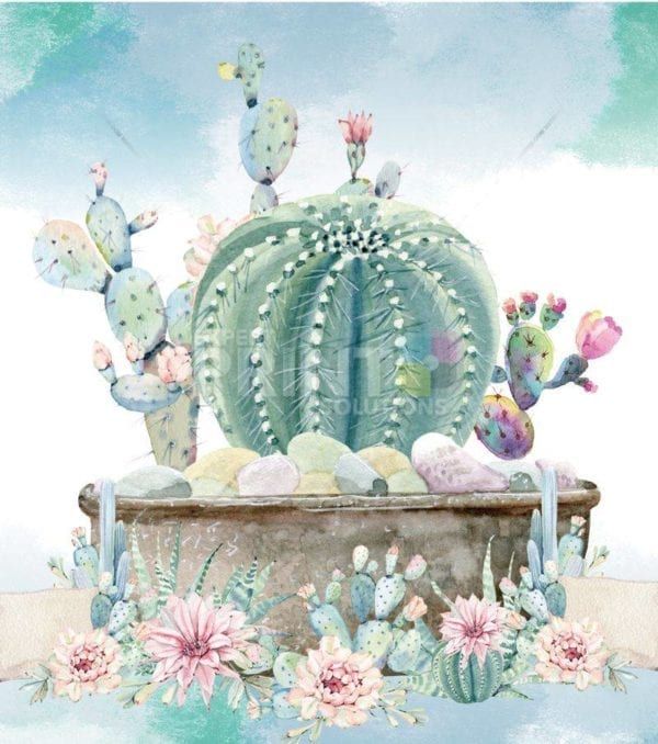 Blooming Cactuses Garden Flag