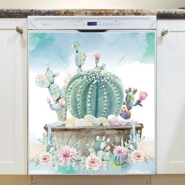 Blooming Cactuses Dishwasher Magnet