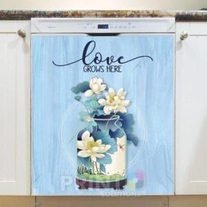 Love Grows Here Masonjar Dishwasher Magnet
