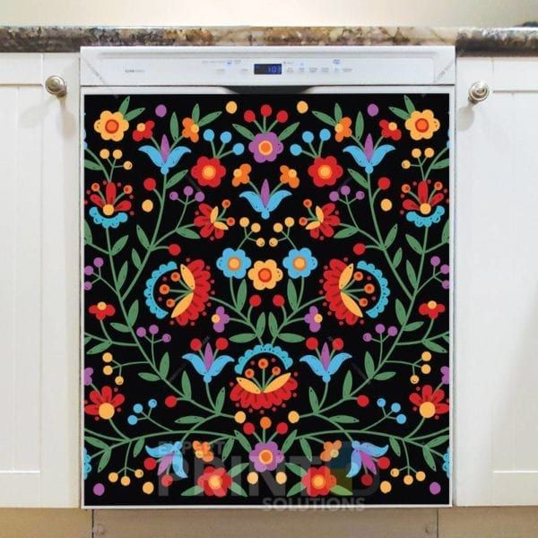 Easter European Bohemian Folk Flowers Dishwasher Magnet