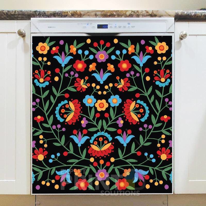 Easter European Bohemian Folk Flowers Dishwasher Magnet