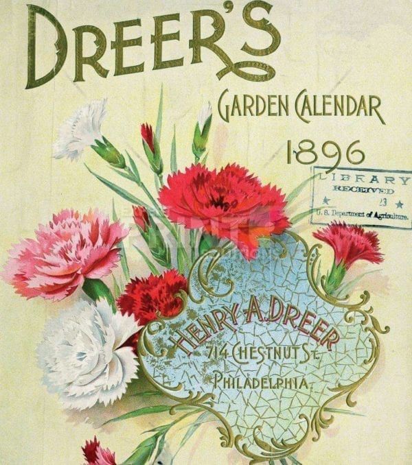Vintage Retro Flower Seed Label #12 Garden Flag