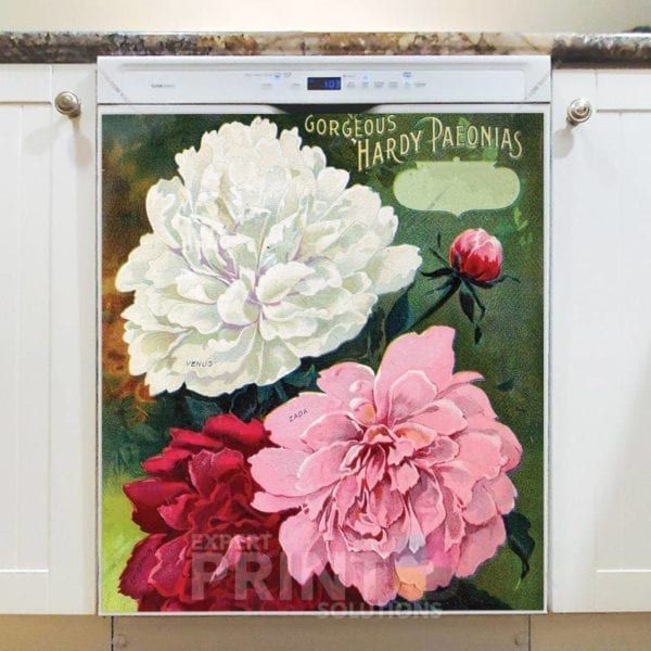 Vintage Retro Flower Seed Label #16 Dishwasher Magnet