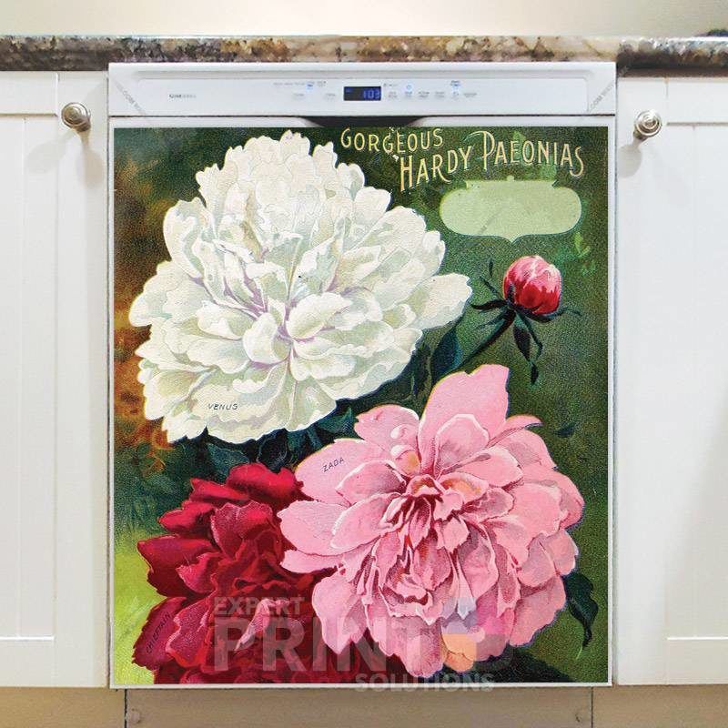 Vintage Retro Flower Seed Label #16 Dishwasher Magnet