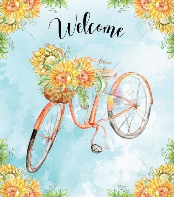 Sunflower Bicycle Garden Flag