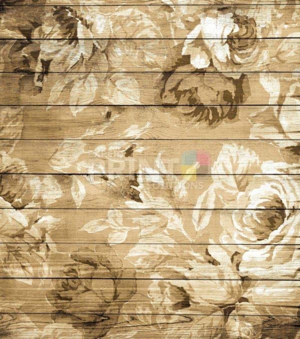 Flowers on Wood Pattern #6 Garden Flag