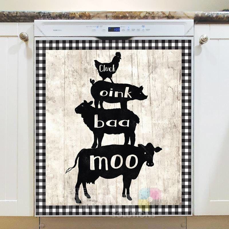 Farmhouse Stacked Animals Dishwasher Magnet