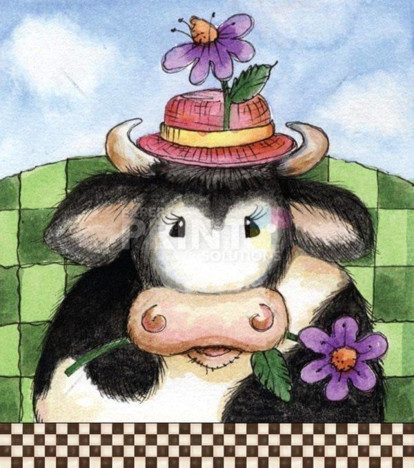 Udderly Awesome Cow #5 Garden Flag
