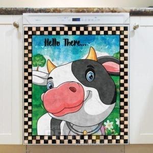 Cute Smiling Cow Dishwasher Magnet