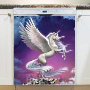 Majestic White Pegasus Dishwasher Magnet
