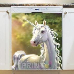 Adorable White Unicorn Dishwasher Magnet