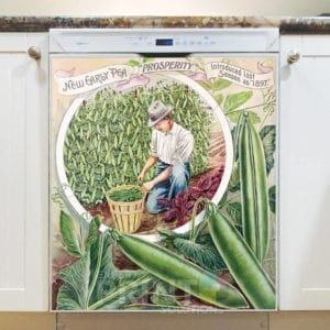 Vintage Retro Vegetable and Fruit Label #4 Dishwasher Magnet
