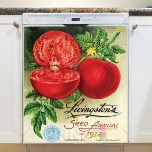 Vintage Retro Vegetable and Fruit Label #6 Dishwasher Magnet