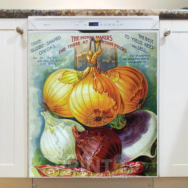 Vintage Retro Vegetable and Fruit Label #12 Dishwasher Magnet