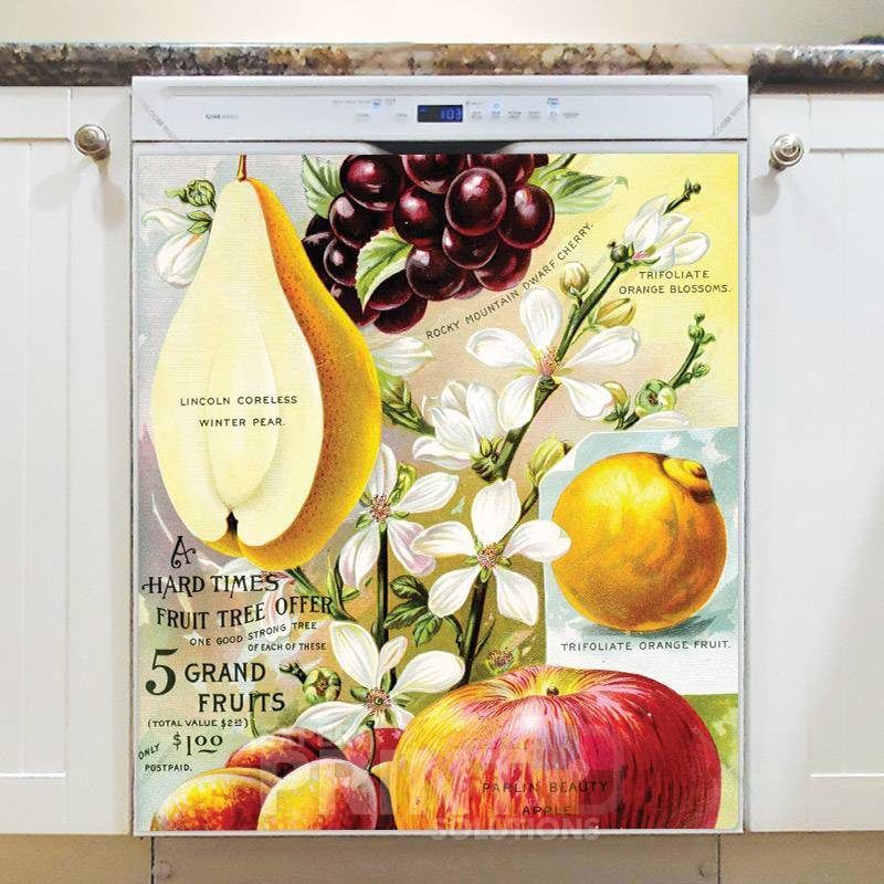 Vintage Retro Vegetable and Fruit Label #18 Dishwasher Magnet