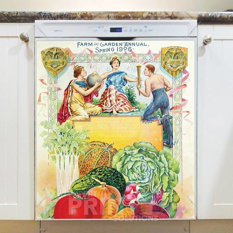 Vintage Retro Vegetable and Fruit Label #22 Dishwasher Magnet