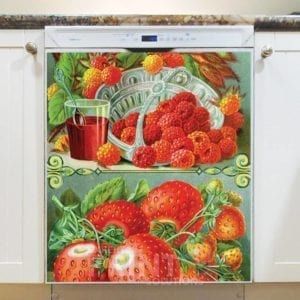 Vintage Retro Vegetable and Fruit Label #27 Dishwasher Magnet
