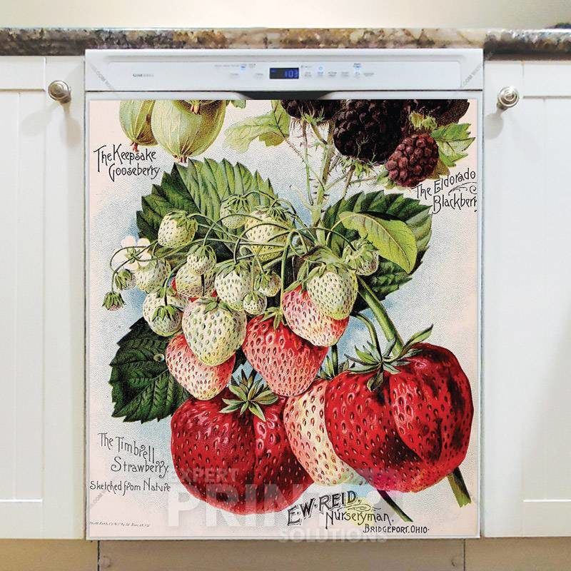 Vintage Retro Vegetable and Fruit Label #33 Dishwasher Magnet