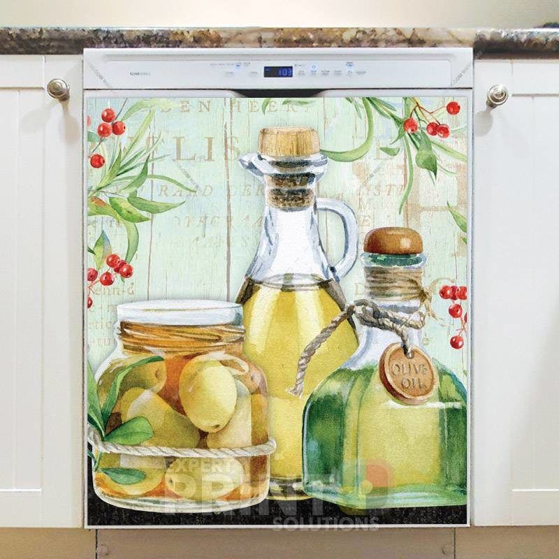 Beautiful Kitchen Design with Olives #4 Dishwasher Magnet