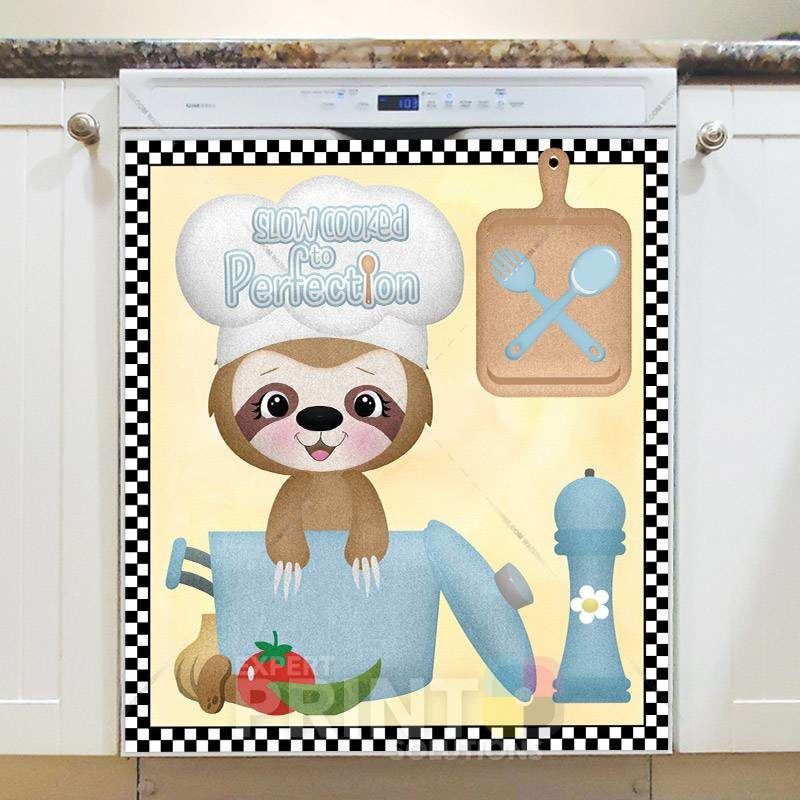 Little Sloth Chef #2 Dishwasher Magnet