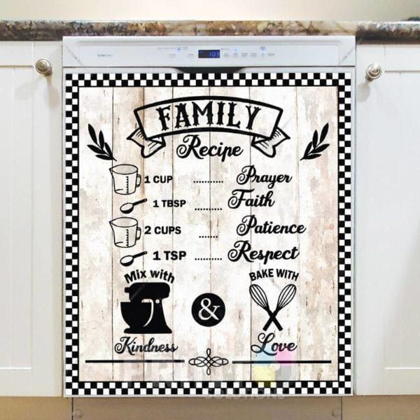 Cute Kitchen Family Recipe Dishwasher Magnet