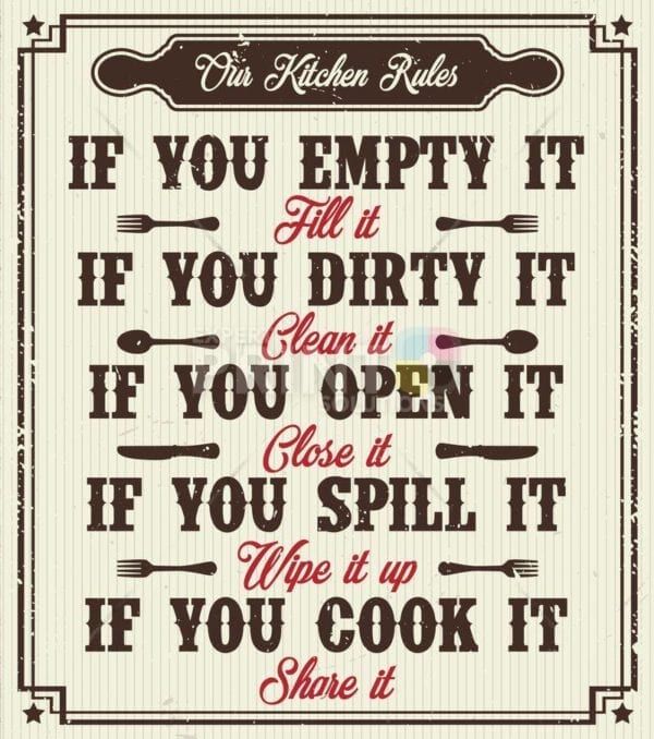 Kitchen Rules Garden Flag