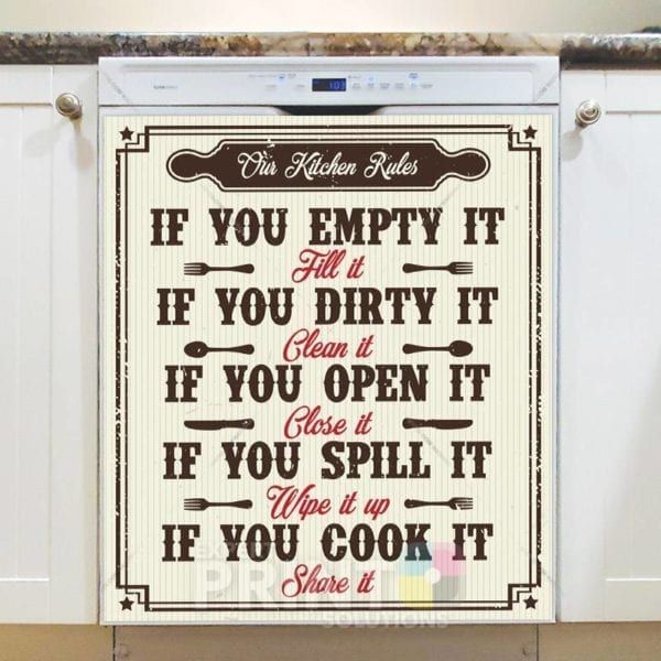 Kitchen Rules Dishwasher Magnet