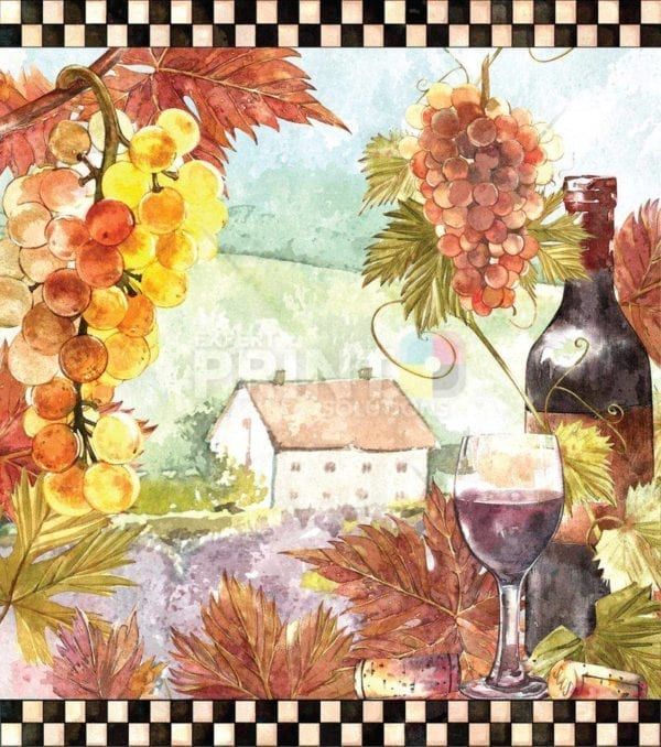 Vintage Tuscan Winery Design #1 Garden Flag