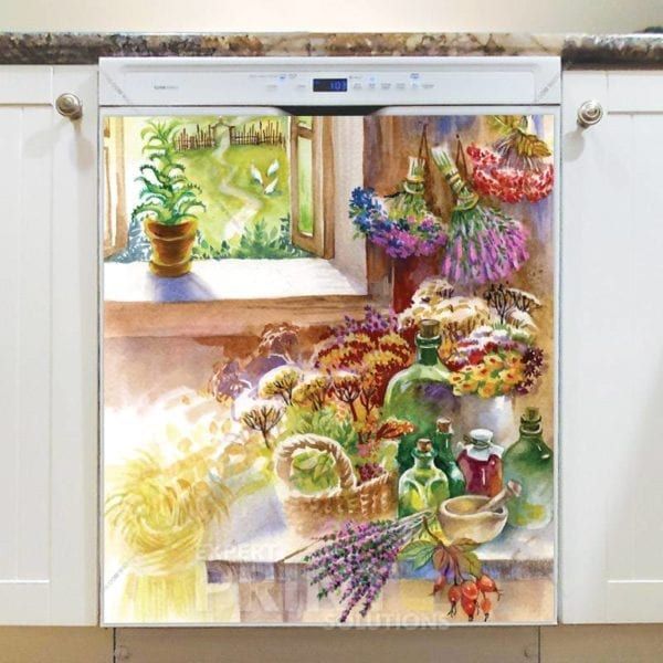 Herbs in a Farmhouse Kitchen Dishwasher Magnet