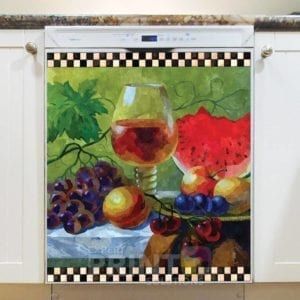 Still Life with Watermelon, Fruit and Wine Dishwasher Magnet