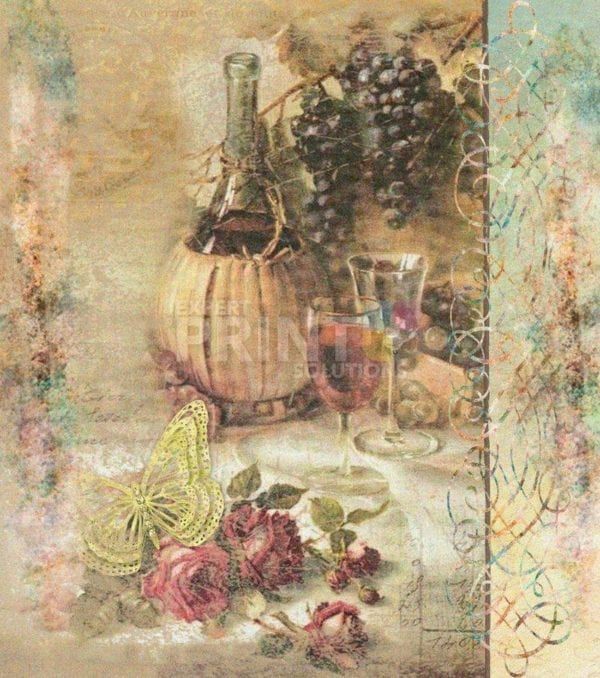 Rustic Tuscan Vintage Wine Design #2 Garden Flag