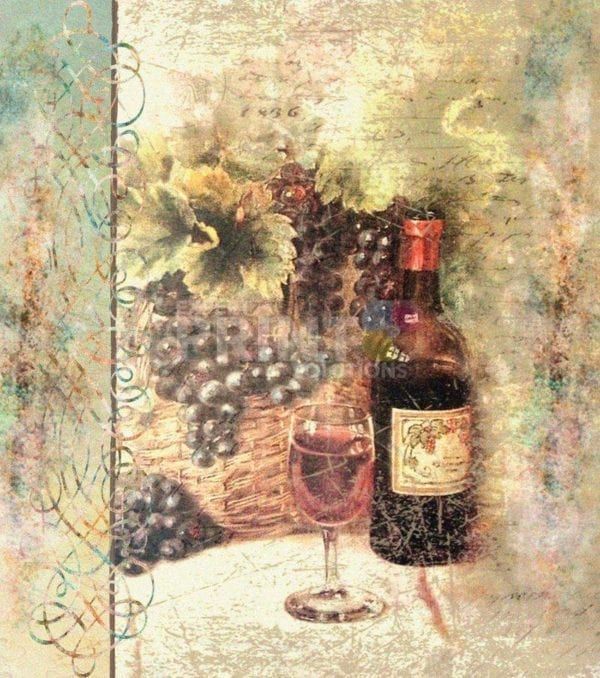 Rustic Tuscan Vintage Wine Design #5 Garden Flag