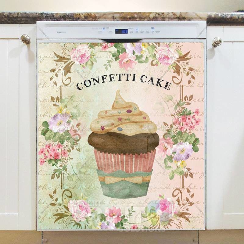 Vintage Cupcake Design #4 Dishwasher Magnet