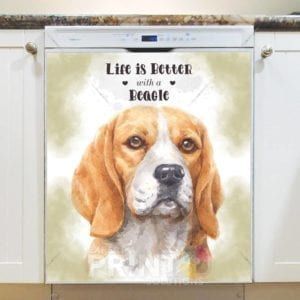 Life is Better with a Beagle Dishwasher Magnet