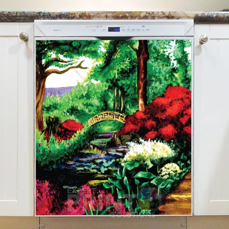 Little Pond in the Flower Garden Dishwasher Magnet