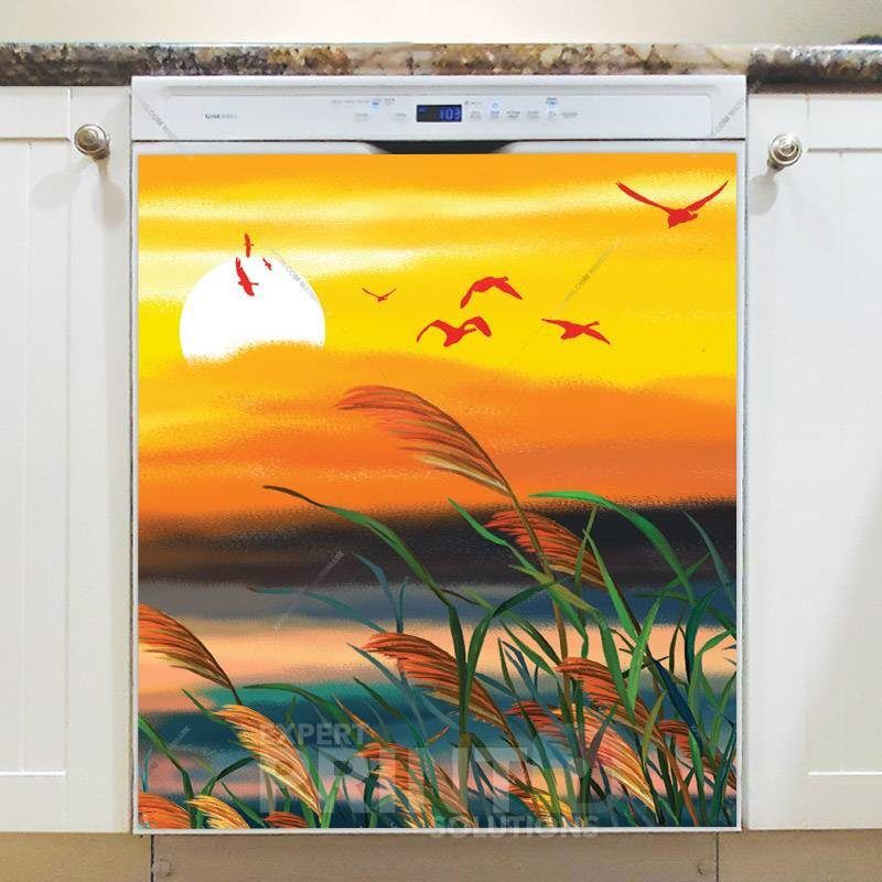 Sunset Over the Lake Dishwasher Magnet