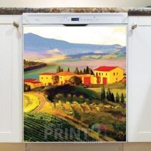 Beautiful Tuscan Summer Sunset Dishwasher Magnet