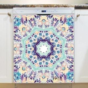 Bohemian Folk Art Ethnic Mandala Design #3 Dishwasher Magnet