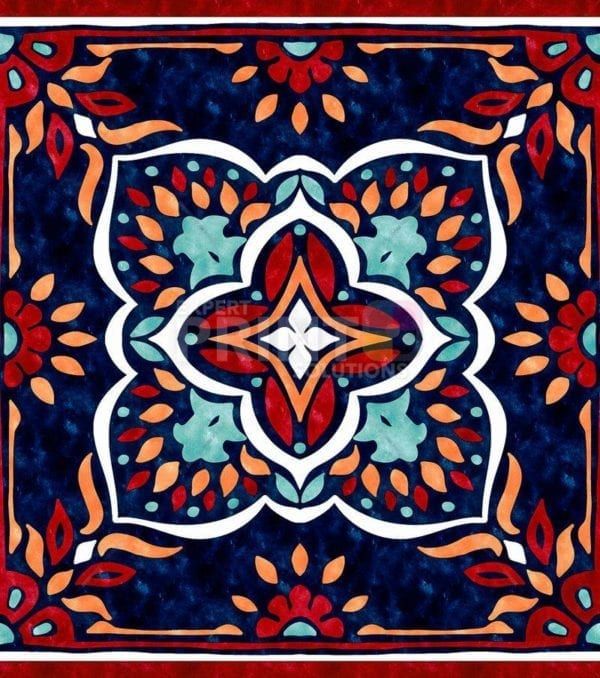 Bohemian Talavera Indian Ethnic Pattern #6 Garden Flag