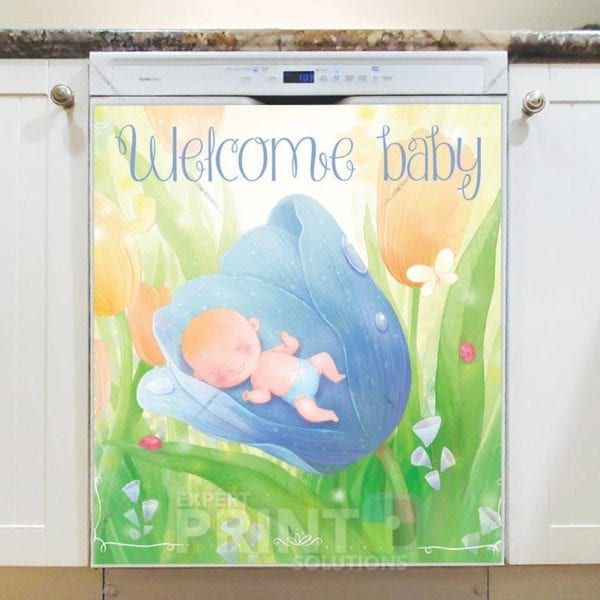 Welcome Baby - Boy Dishwasher Magnet