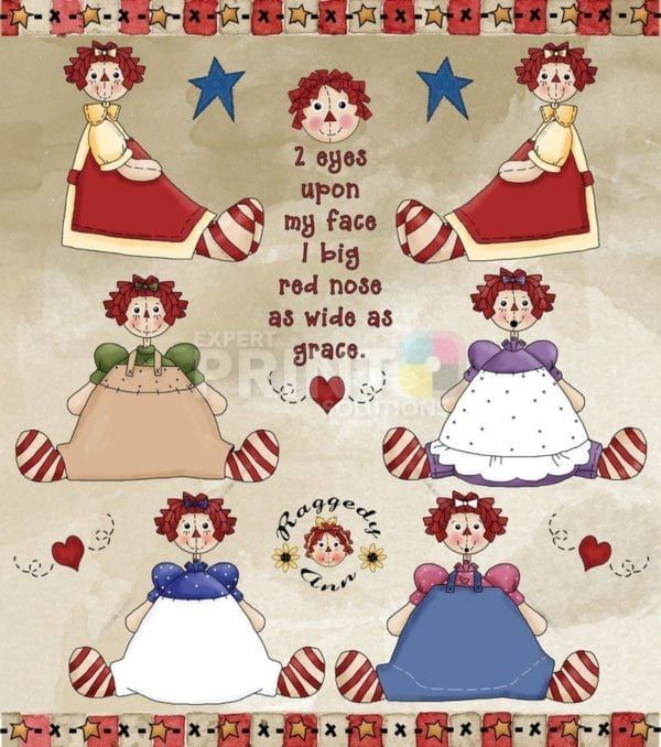 Primitive Raggedy Ann Home Sweet Home Design #5 Garden Flag