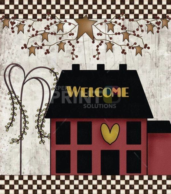 Saltbox House Welcome Garden Flag
