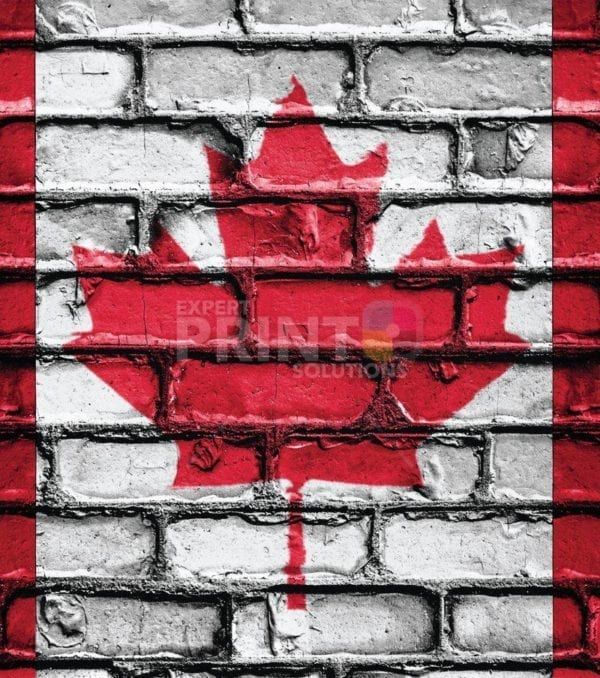 Canadian Flag on Bricks Garden Flag