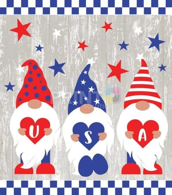 Little USA Patriot Gnomes Garden Flag