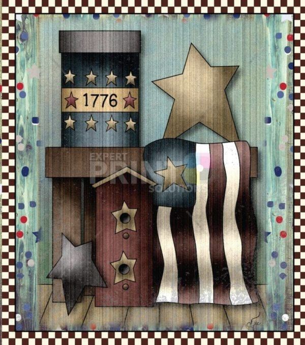 Prim Country USA American Design #5 Garden Flag