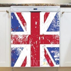 Grungy British Flag Dishwasher Magnet